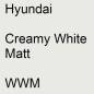 Preview: Hyundai, Creamy White Matt, WWM.